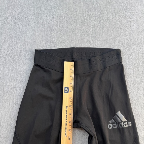 Adidas Leggings Women Medium Black Alphaskin Climalite Crop 22" Athletic Gym Run - Picture 6 of 11